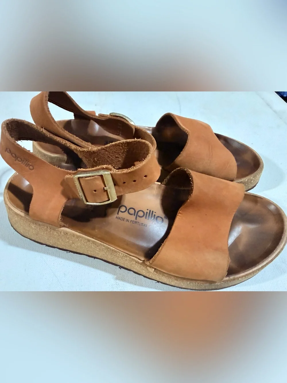 Papillio Leather Insole with Blue Logo